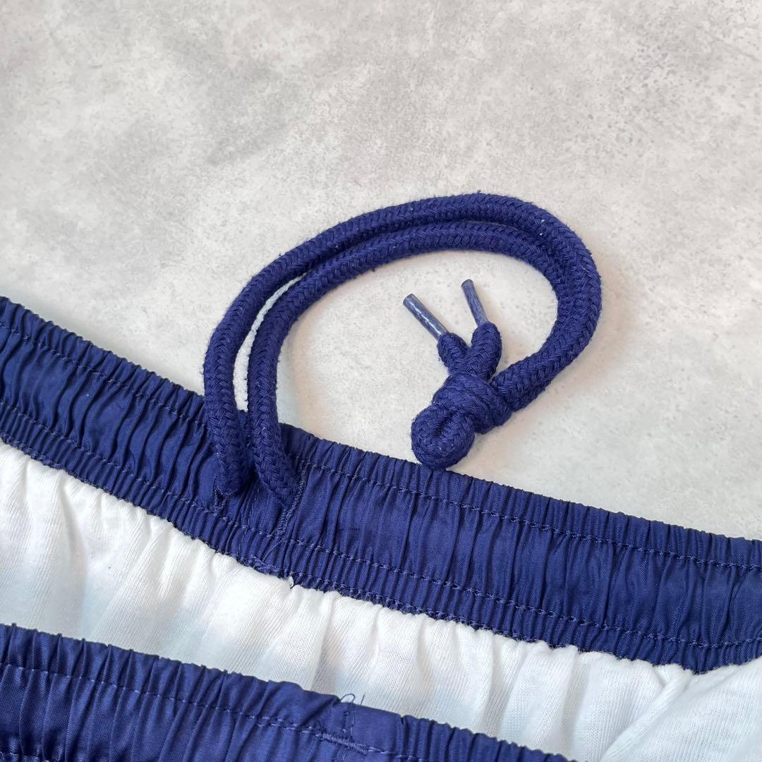 00s adidas バギートラックパンツ 刺繍ロゴ ネイビー XL