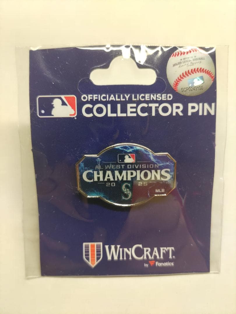 シアトル・マリナーズ　2025アメリカン・リーグ地区優勝記念ピンバッジ