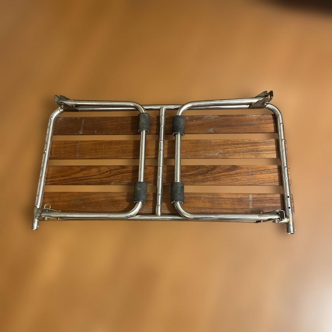 ヴィンテージ　折りたたみ式　アウトドアテーブル　センター 船用　ベンチ　キャンプ