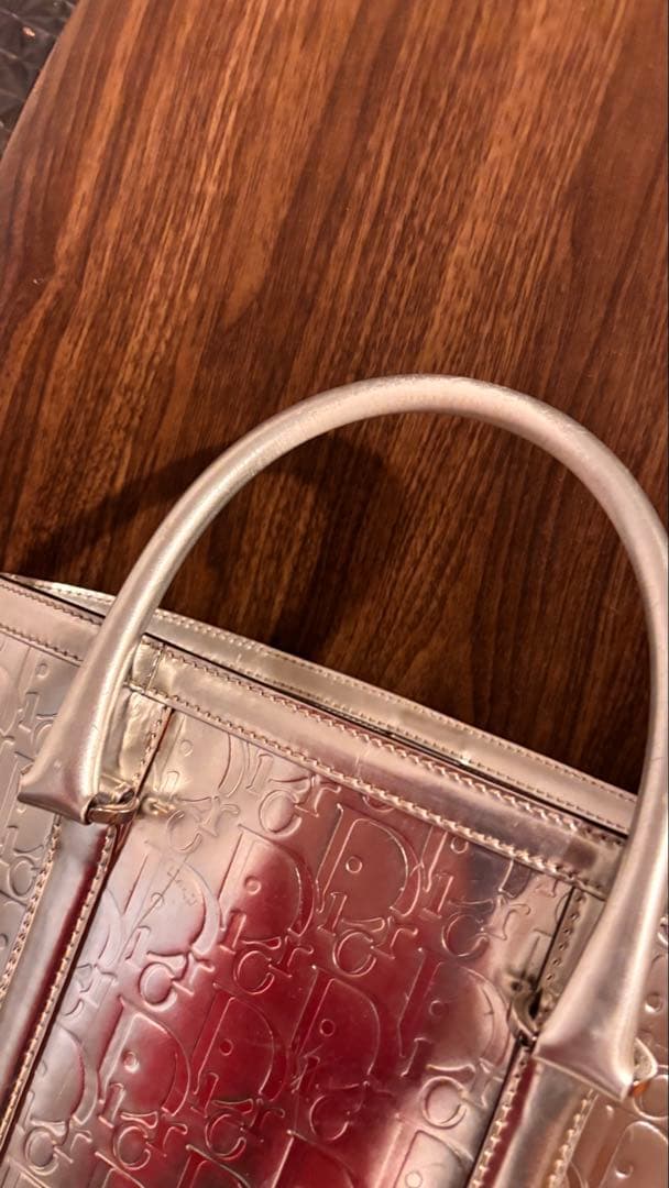 Dior シルバー レザー バッグ 保存袋付き