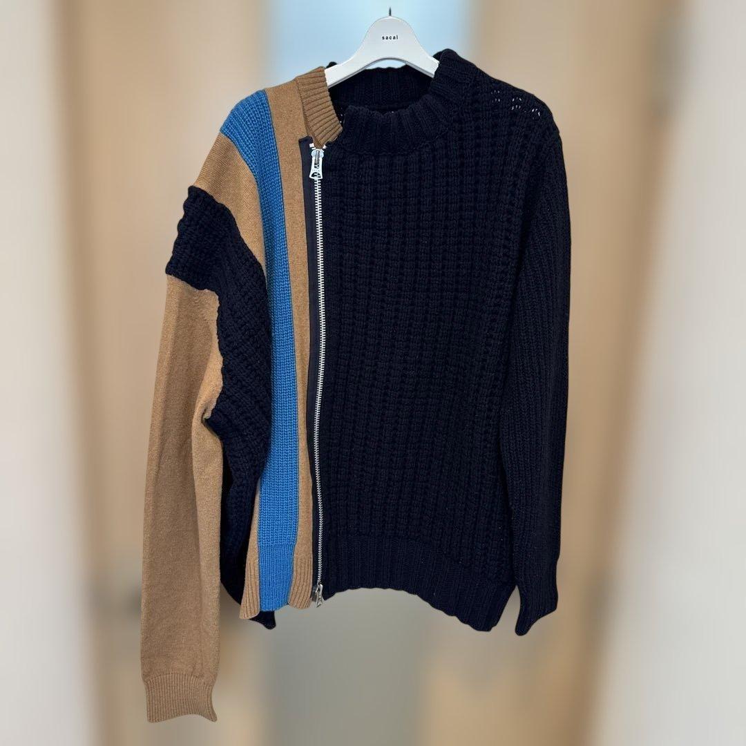 sacai 20AW ジップアップウールニットブルゾン サイズ3