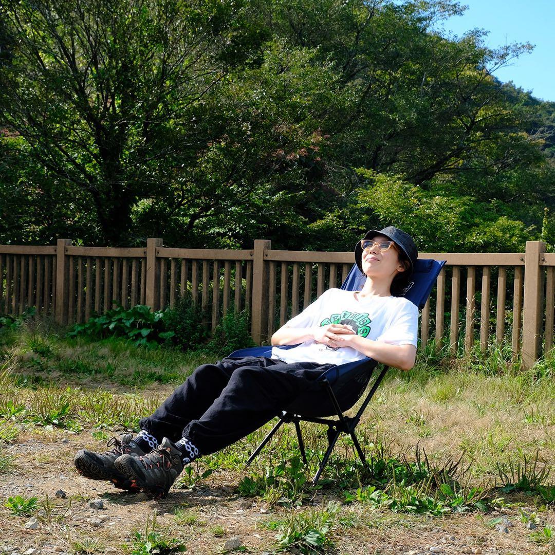 柴田聡子 折りたたみ アウトドアチェア カーキ