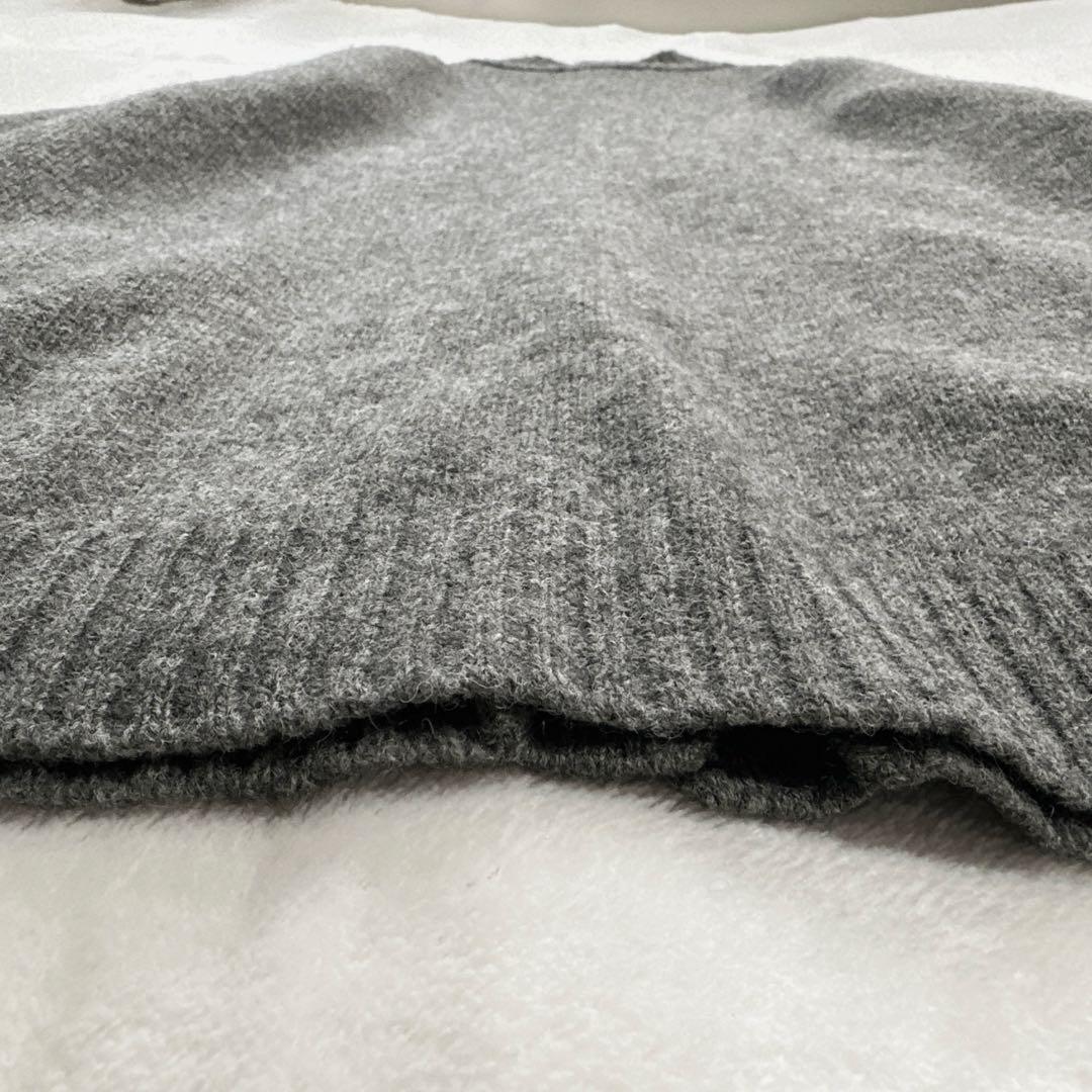 美品 ピッコーネ ヤク カシミヤ ニットカーディガン ハイネック グレー M