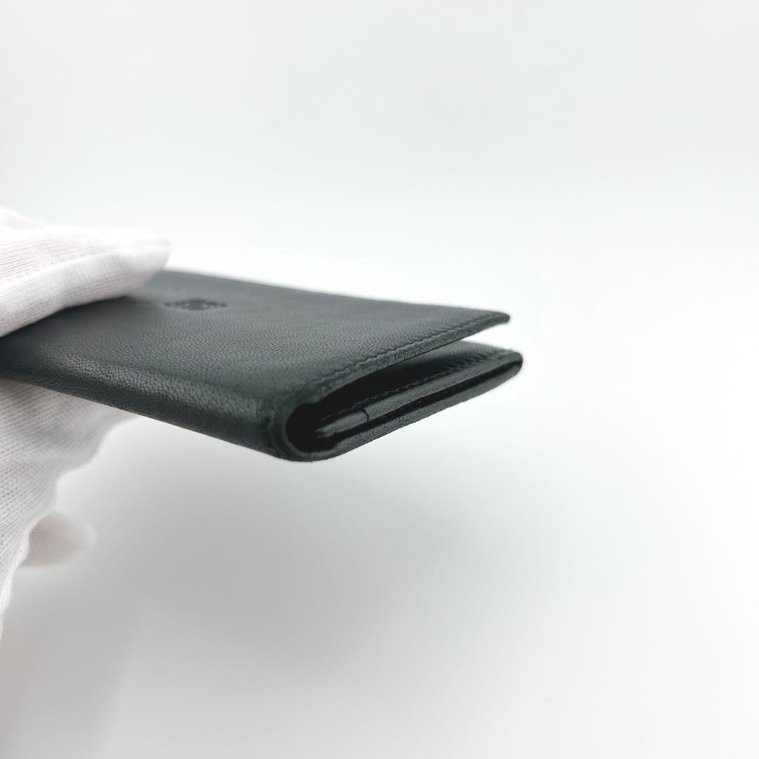 極美品✨　ロエベ　名刺入れ　カードケース　アナグラム　本革　レザー　ビジネス　黒