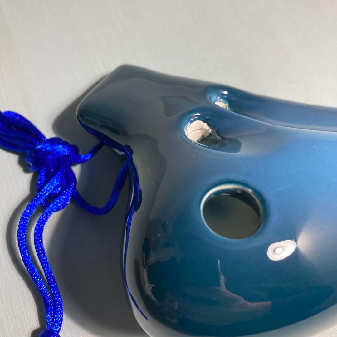 【新品未使用】TNGオカリナ ダブル アルト C管 グラデーションブルー 青