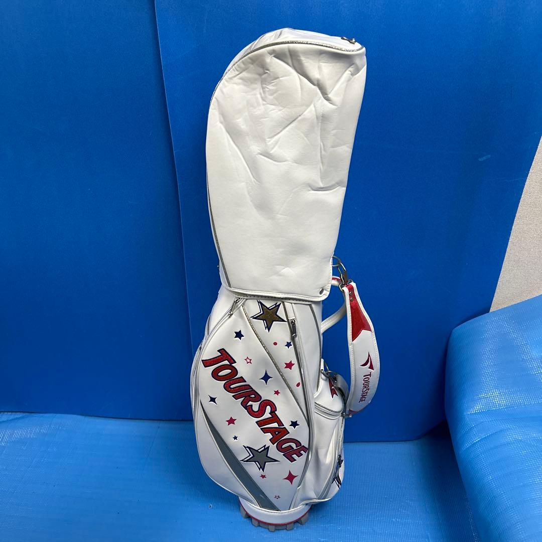 TourStage キャディバッグ ホワイト 星柄・レディース
