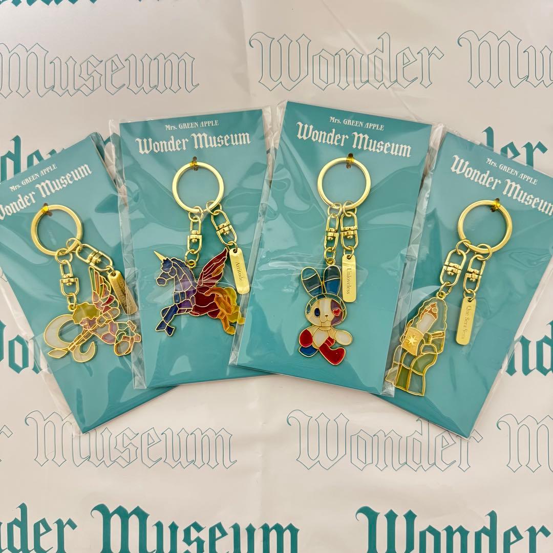 【新品】ミセスWonder Museumステンドグラスキーホルダー全4種セット