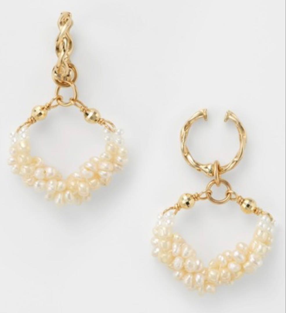 片耳　アガット フープ ピアリング K10 agete /24-1737