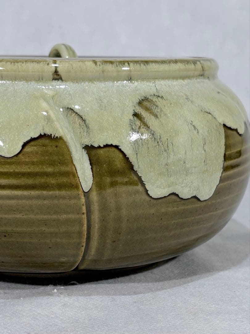 即中斎好　福森比路志造　萬古捻梅水指　替蓋付　美品　共箱　茶道具　送料込